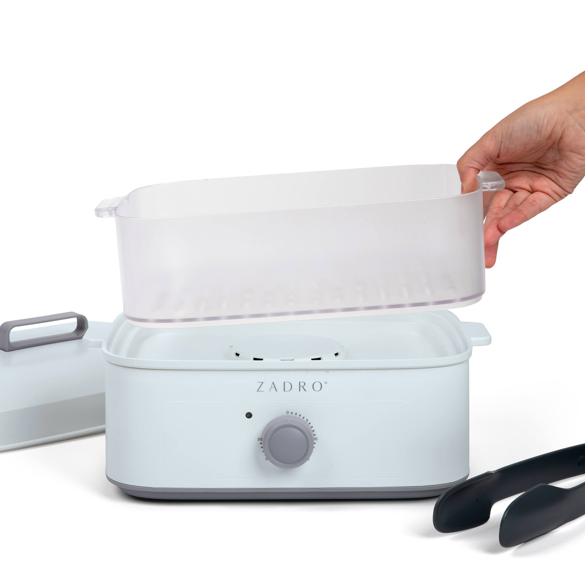 Alt View 2. Zadro - Zadro 8-Liter Towel Steamer with Tongs - Blue.