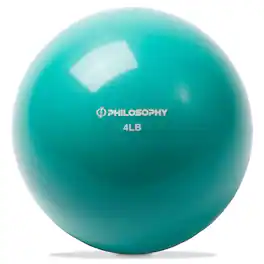 Philosophy Gym - Toning Ball - Soft Weighted Mini Medicine Ball - Teal