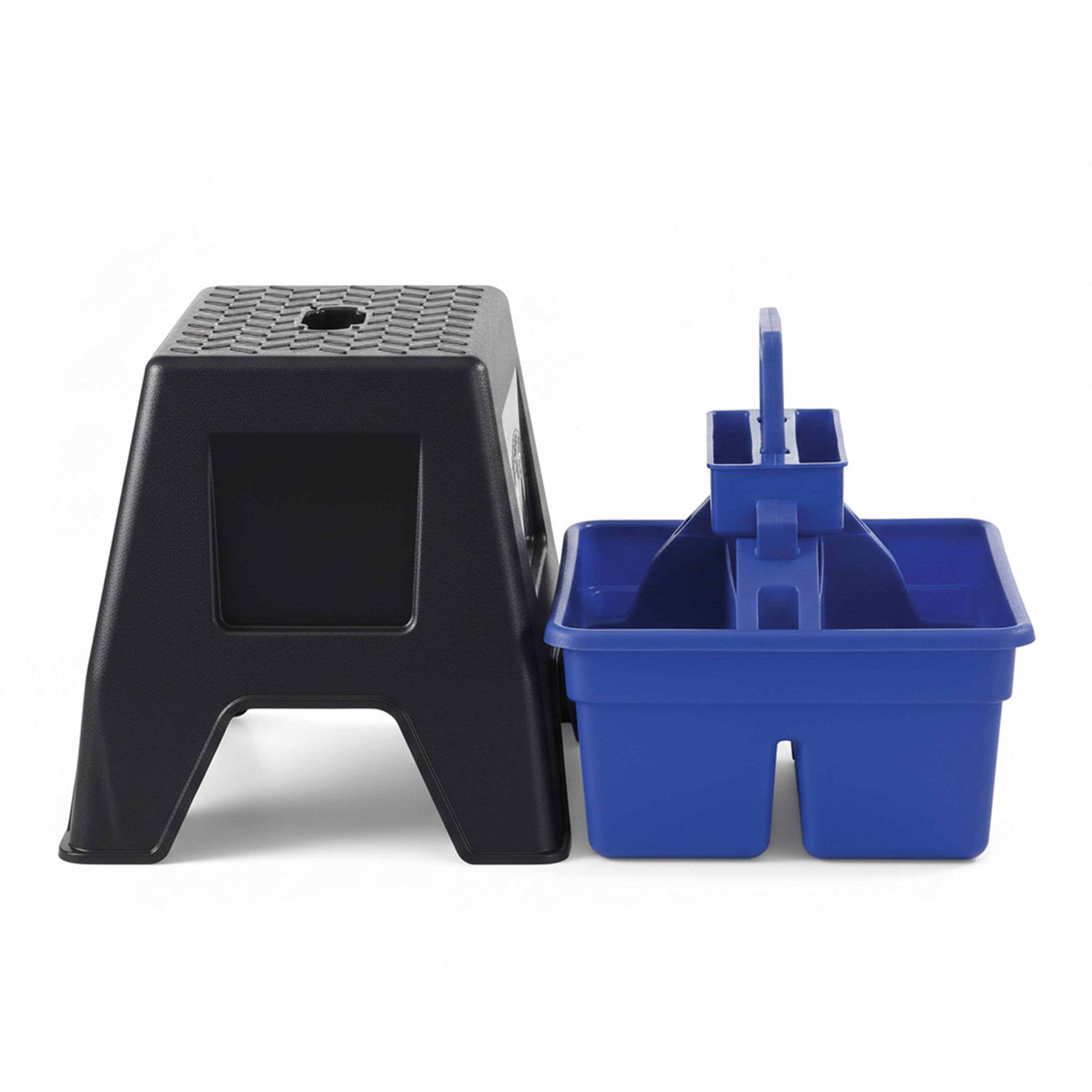 Alt View 4. Little Giant - Little Giant DuraTote Stable Stool and Tote Box with Carrying Handle, Blue - Blue.