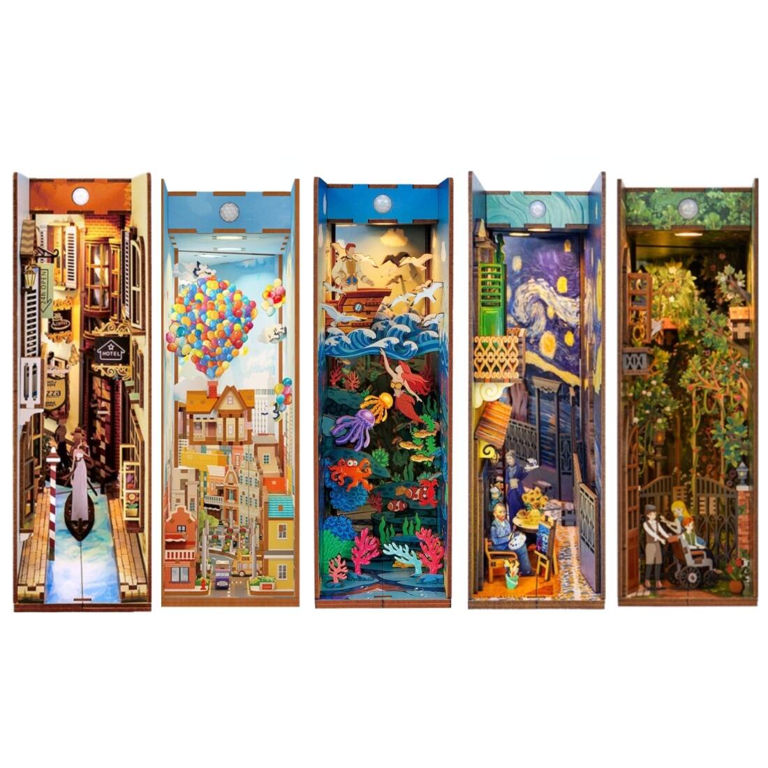 Alt View 3. 3D Puzzle - DIY 3D Book Nook Kit Island of Love Cafe 83pcs.