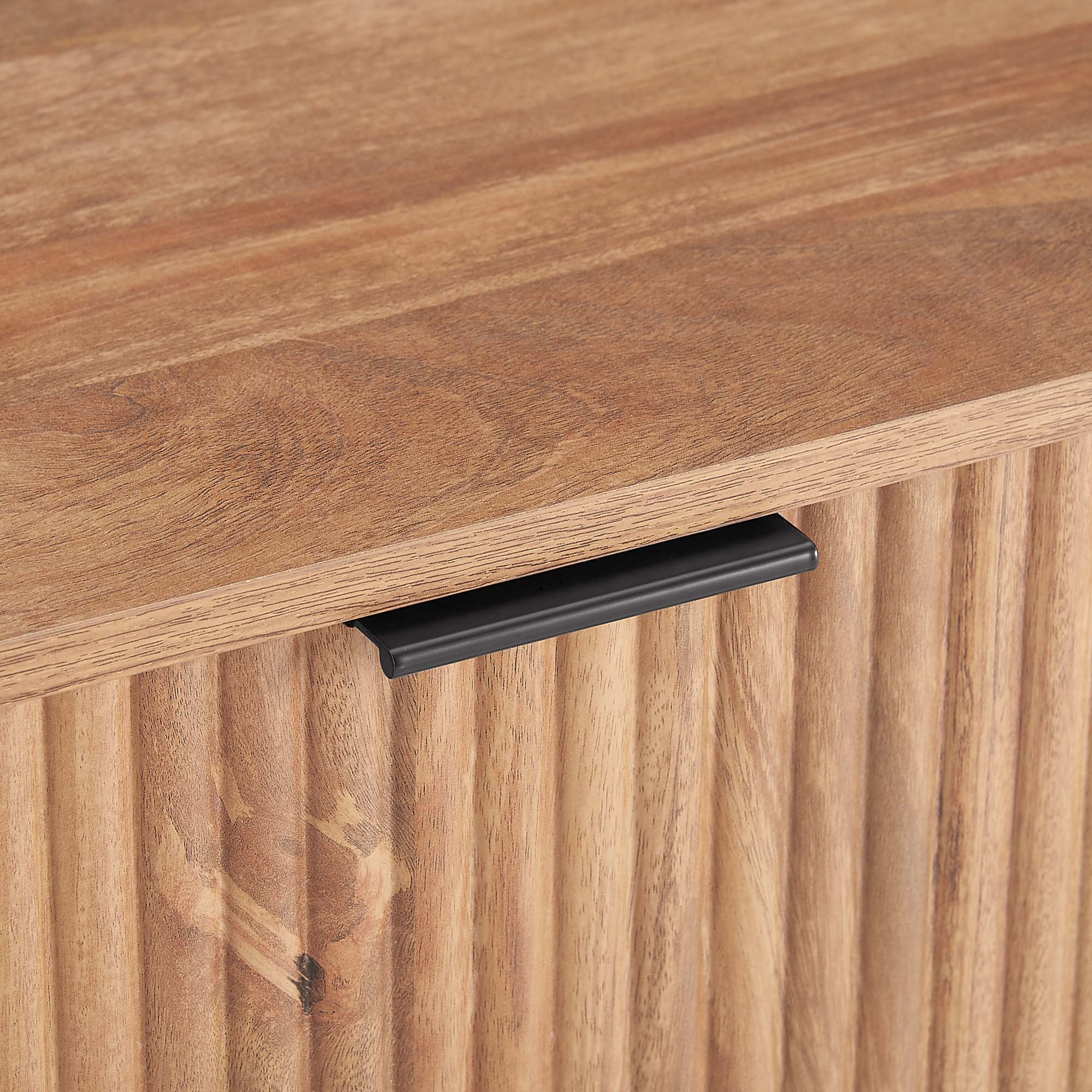 Alt View 2. Manhattan Comfort - Dumbo Modern 20" Fluted Nightstand - Golden Brown.