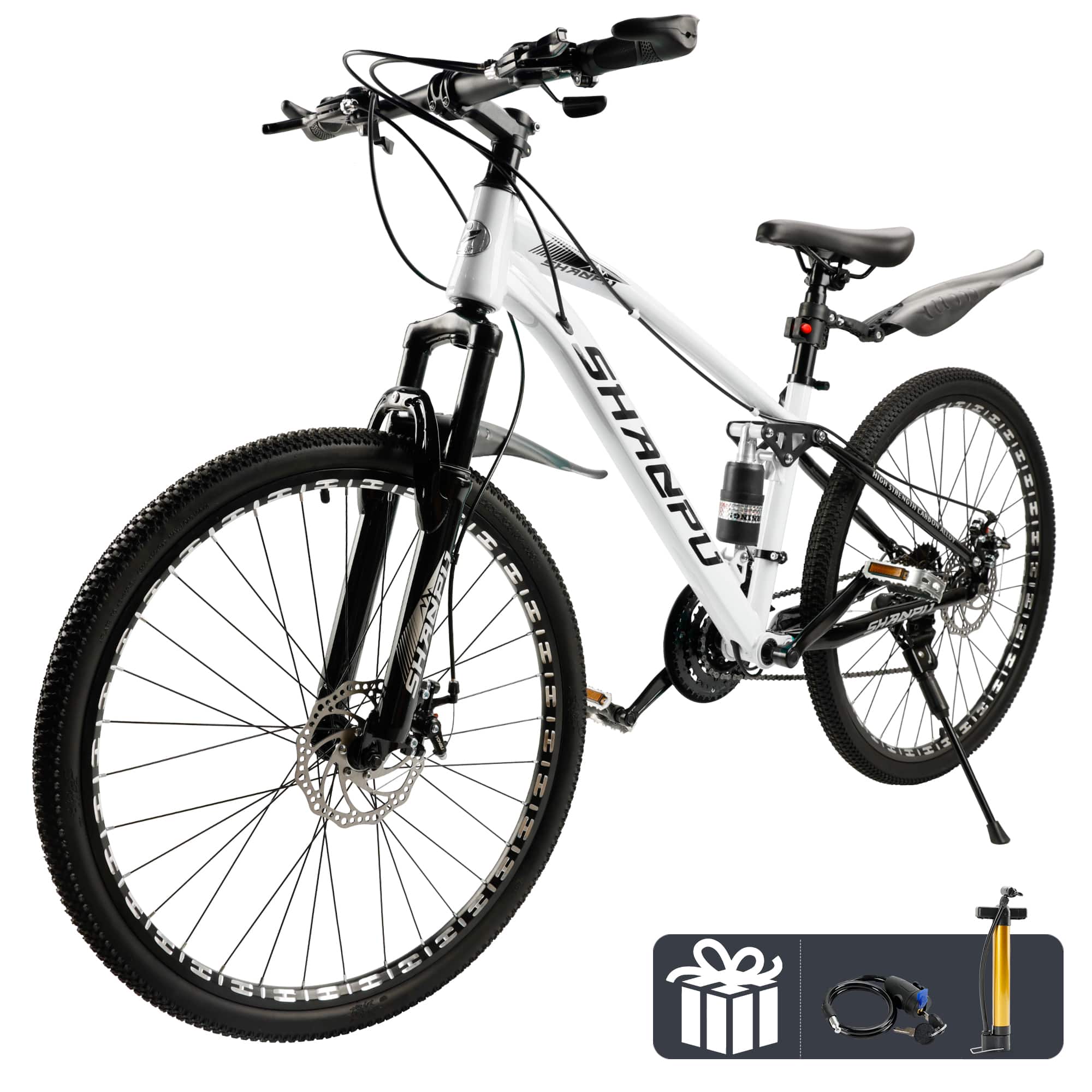 Topteng 26 Inch Mountain Bike For Adult Shimano 21 Speed, Full