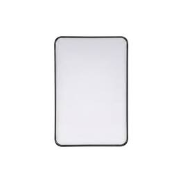 Elegant Decor - Contour Metal Rectangle Mirror 24x36 - Black