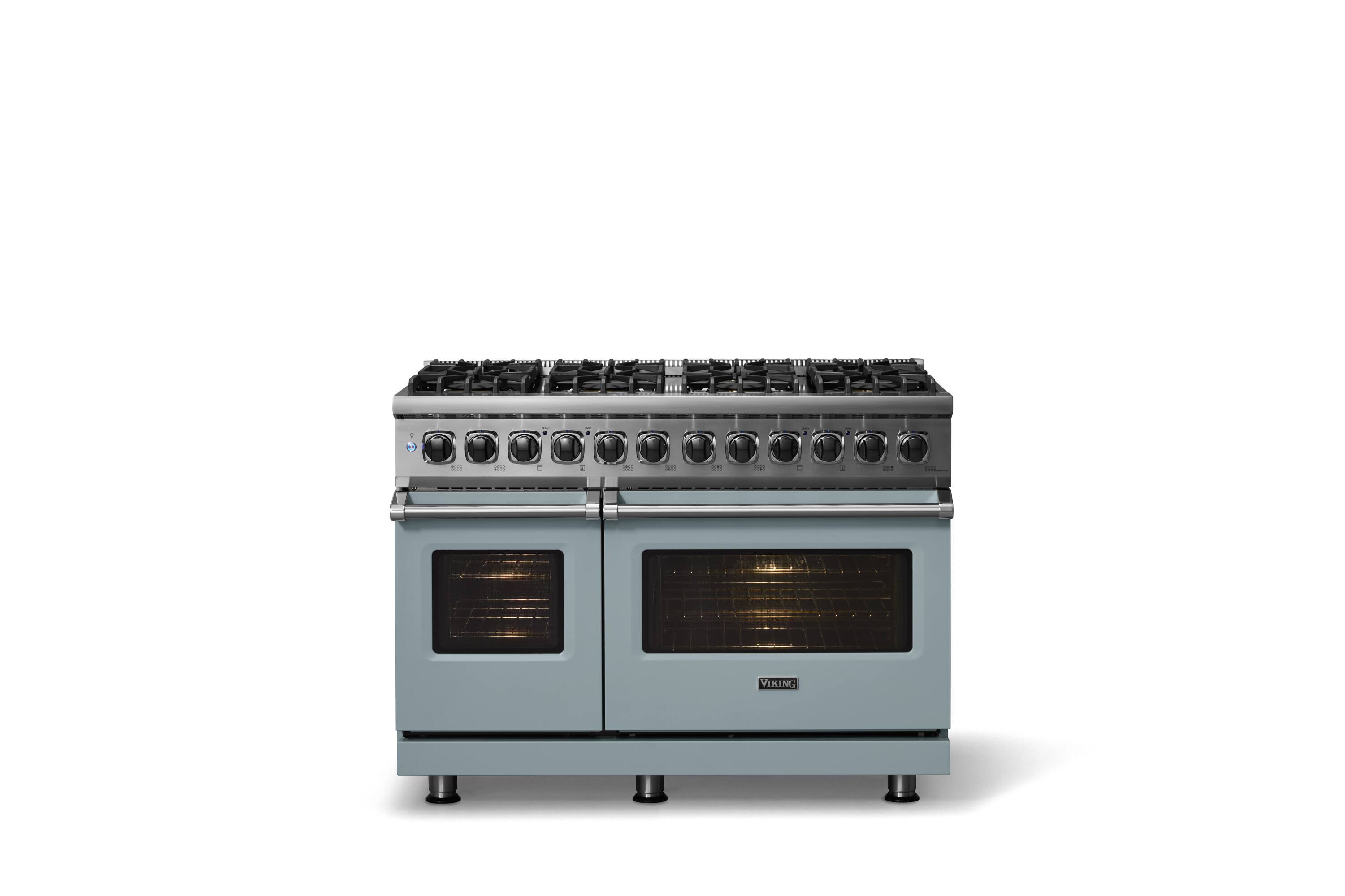 Alt View 3. Viking - 5-Series Gas Open Burner Range - November Sky.