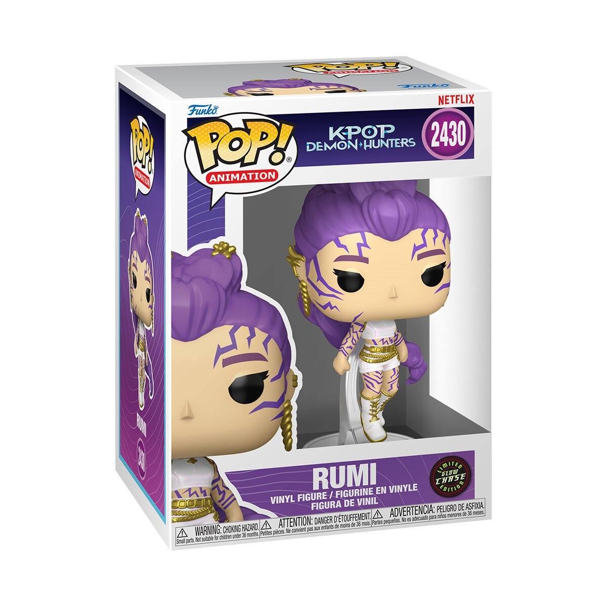 FP Ho R FXXAO NETFLIX Funko KPOP 2430 1 POP! DEMON HUNTERS o ANIMATION LIMITO SLW RUMI EN VINYLE CHASE ERITION 4 3 FIGURE / FIGURINE 0O VINYL DE VINIL FIGURA ADVERTENCIA: PELIGRO DE ASFIXIA menores a 3 años TOUFFEMENT adecuado para niños DANGER D pequerus o a HAZARO A ATTENTION: a entarts de moins de 3 ans WARNING: CHOKING HAZARD - Small parts. Not for children under 3 years.