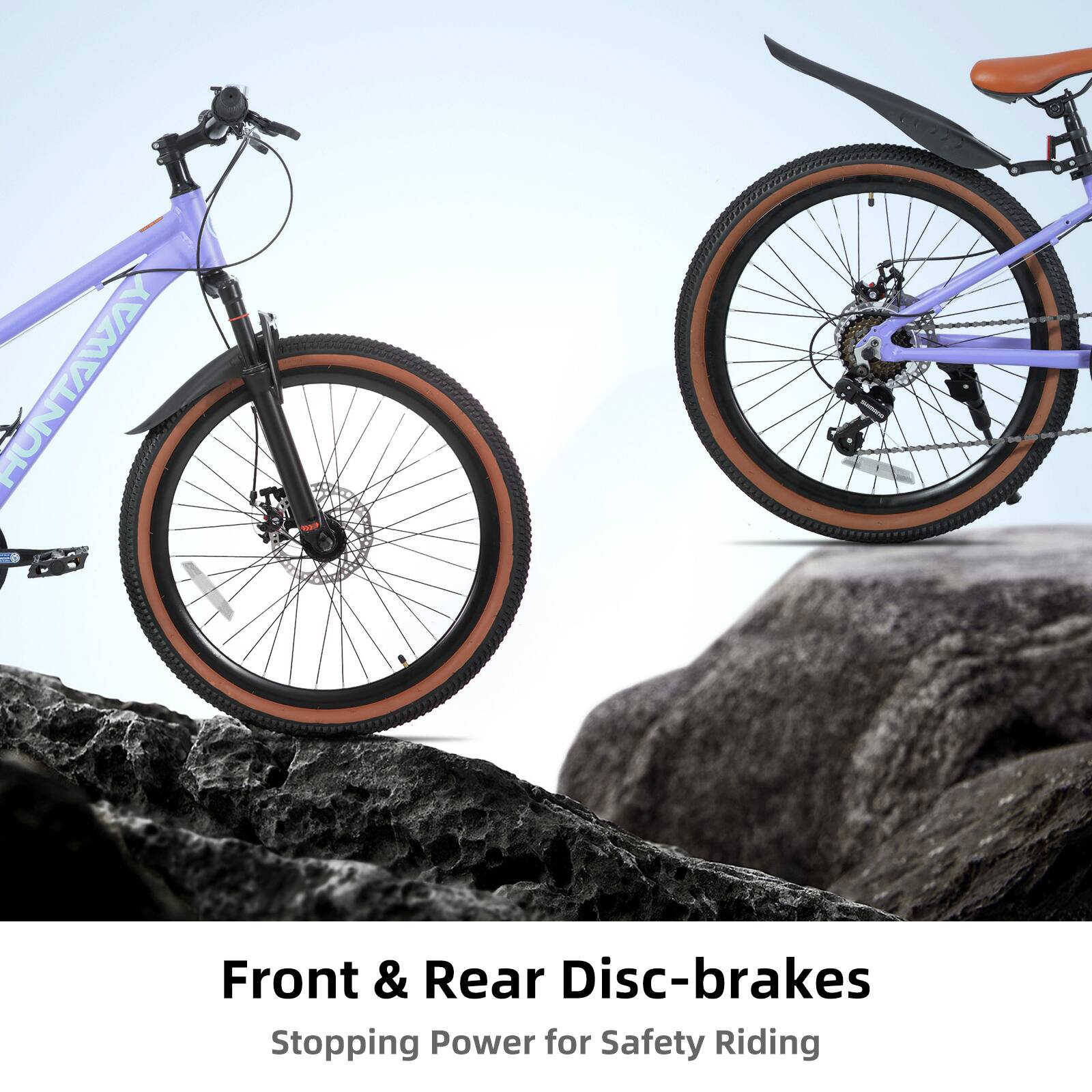 Front & Rear Disc-brakes  
Stopping Power for Safety Riding