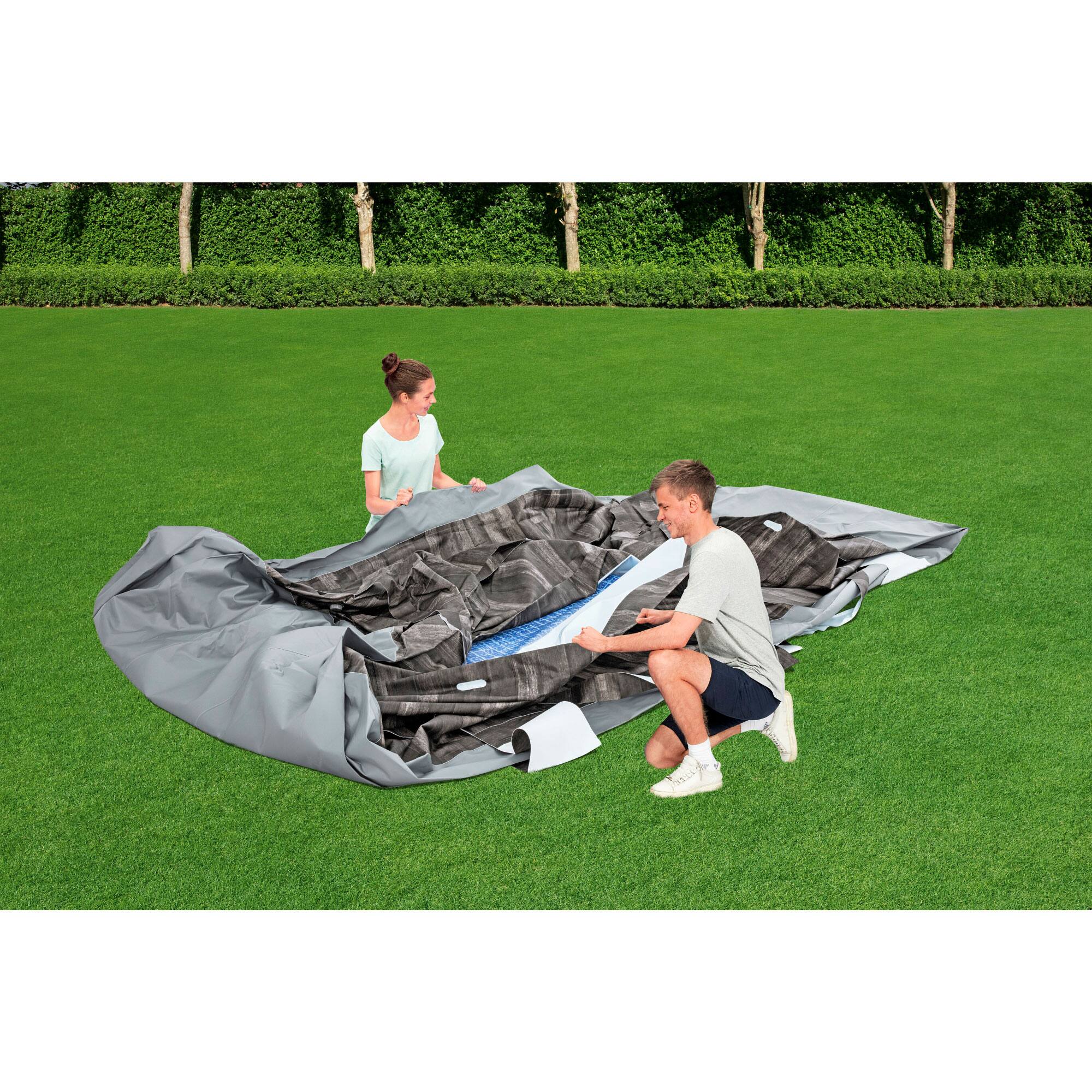 Alt View 4. Coleman - Coleman Power Steel Swim Vista 20' x 48" Round Above Ground Swimming Pool Set - Gray.