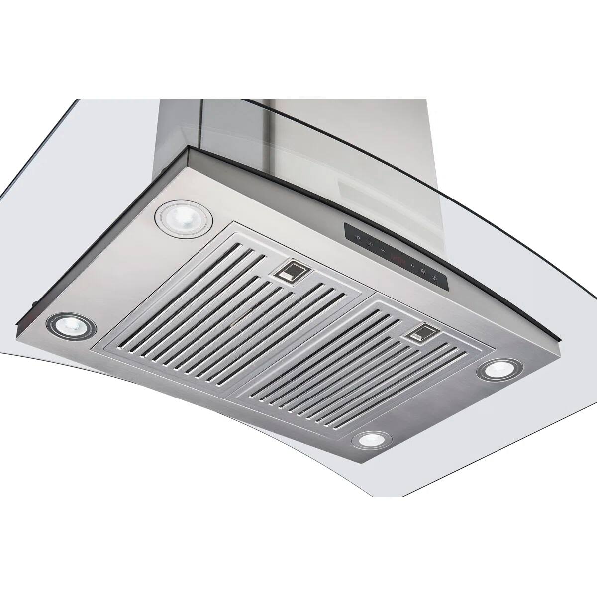 Alt View 1. Winflo - Winflo 36 inch Convertible 500-CFM Stainless Steel Island Range Hood - Stainless Steel.