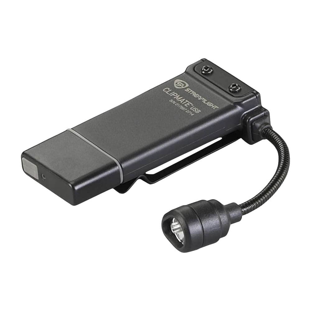 Streamlight - 61125 ClipMate 70-Lumen USB Rechargeable Clip-On Light, with White and Red LED
