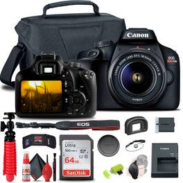 Canon - EOS Rebel T100 / 4000D DSLR Camera w 18-55mm Lens Starter Bundle (International Version)
