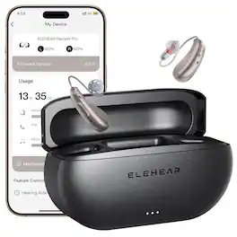 Elehear - Beyond Pro OTC Hearing Aids with VOCCLEAR 2.0 AI Speech Enhancement, Music Mode, Tinnitus Masking, Bluetooth 5.3 - Champagne