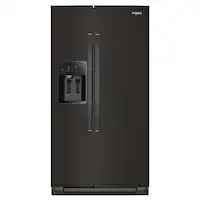 Whirlpool - 21 Cu. Ft. Side-by-Side Counter-Depth Refrigerator with In-Door Ice & Water - Black Stainless Steel - Front_Zoom