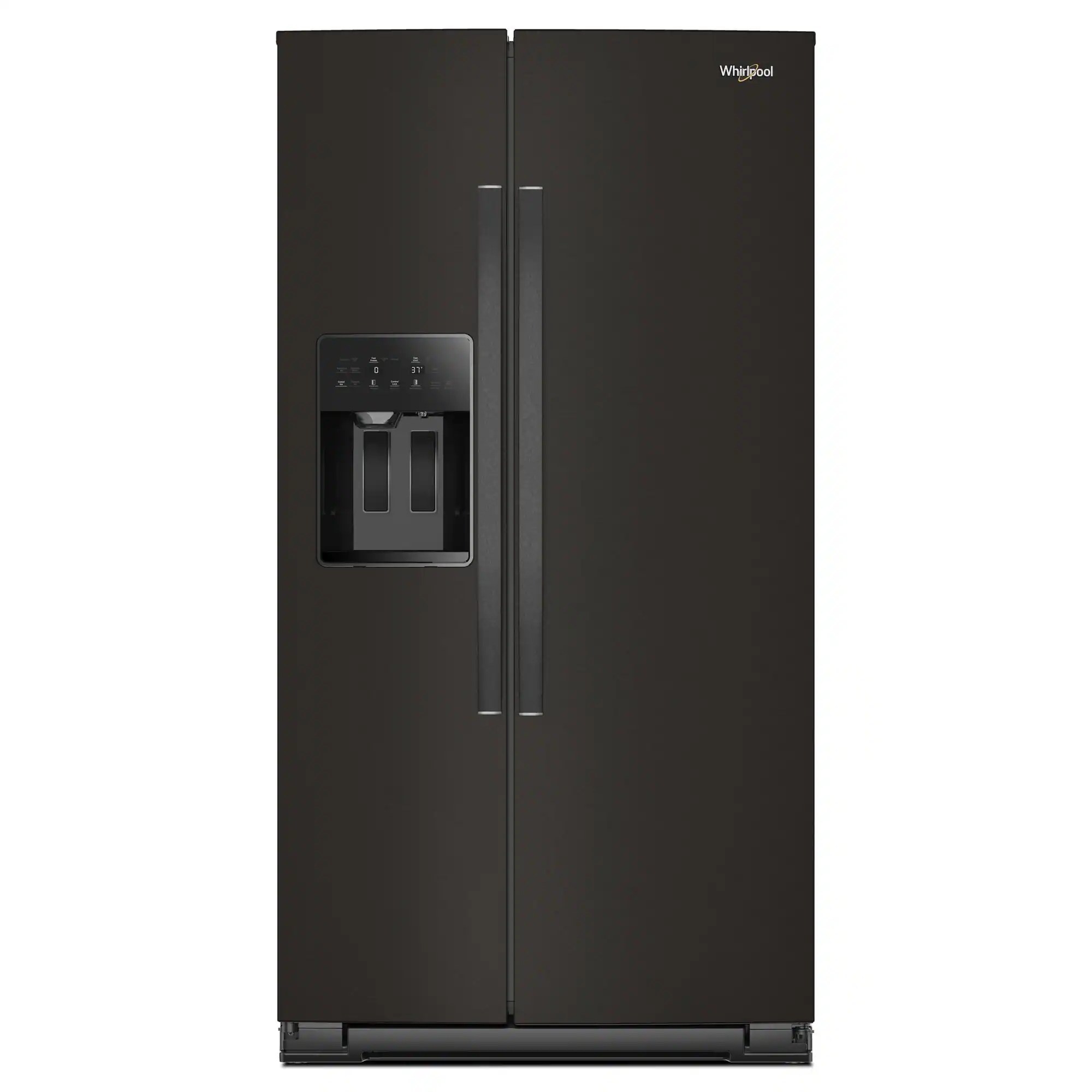 Whirlpool - 21 Cu. Ft. Side-by-Side Counter-Depth Refrigerator with In-Door Ice & Water - Black Stainless Steel