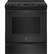 Front. GE - 5.3 Cu. Ft. Slide-In Electric Convection Range with Self-Steam Cleaning, Built-In Wi-Fi, and No-Preheat Air Fry - Black on Black.