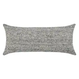 Manhattan Lane - Ruff Lumbar Accent Throw Pillow, 16x36, Textu Recycled Fabric - Gray