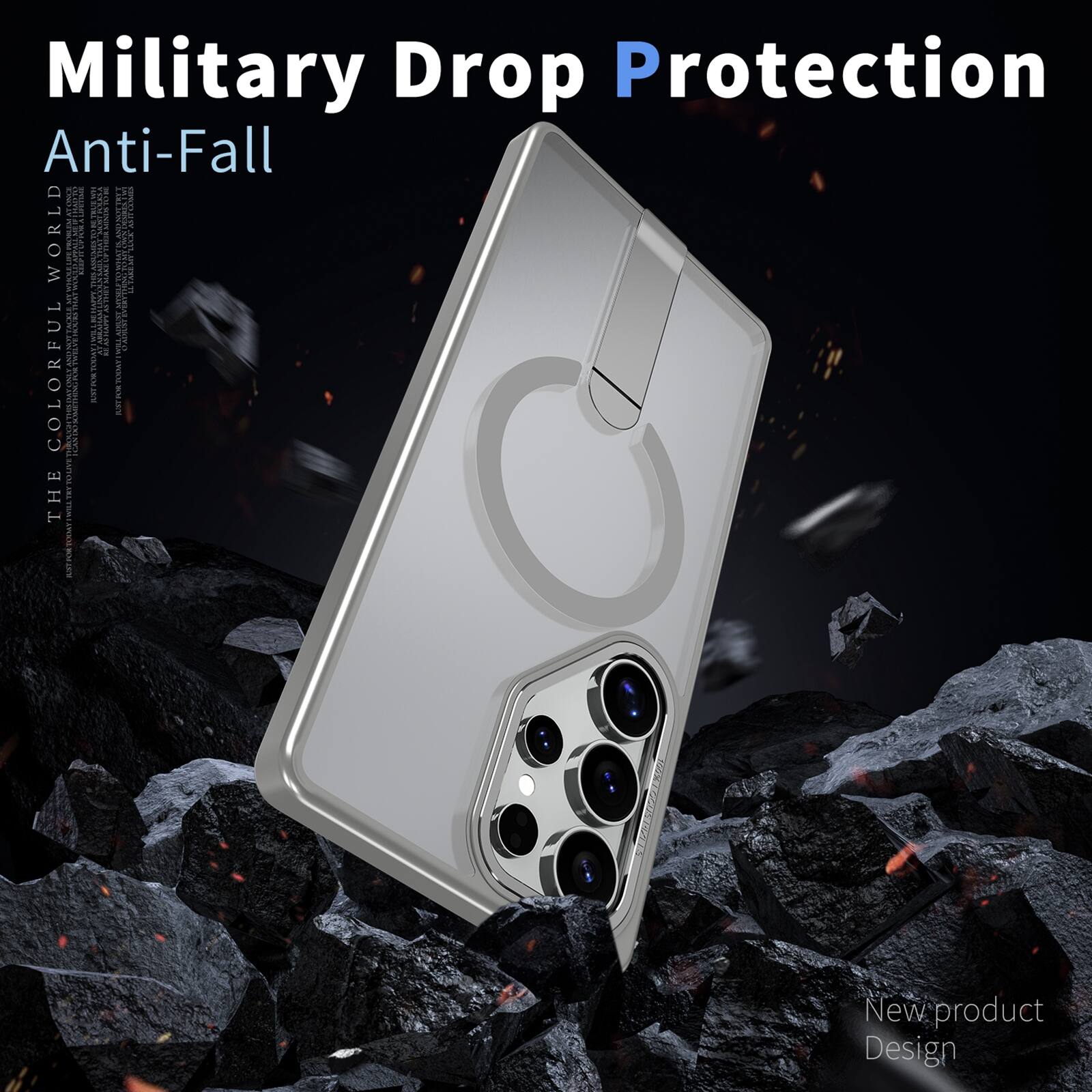 Military Drop Protection Anti-Fall  
UNAME ... TRILKEVER  
MEXICES instand  
WORLD  
JAVER EVRI ESS KEEP TEXT EST ABIXHA RUS WILK  
Danike  
COLORFUL TODAY BOA TODAY  
KIST NOT POST THE T TOPMY UTHAI BOCKS ISBNT  
New product Design