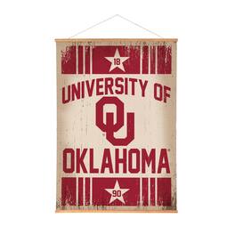 Evergreen Enterprises - Oklahoma Sooners 36" x 54" Large Canvas Wall Art Tapestry with Wood Frame - Multicolor