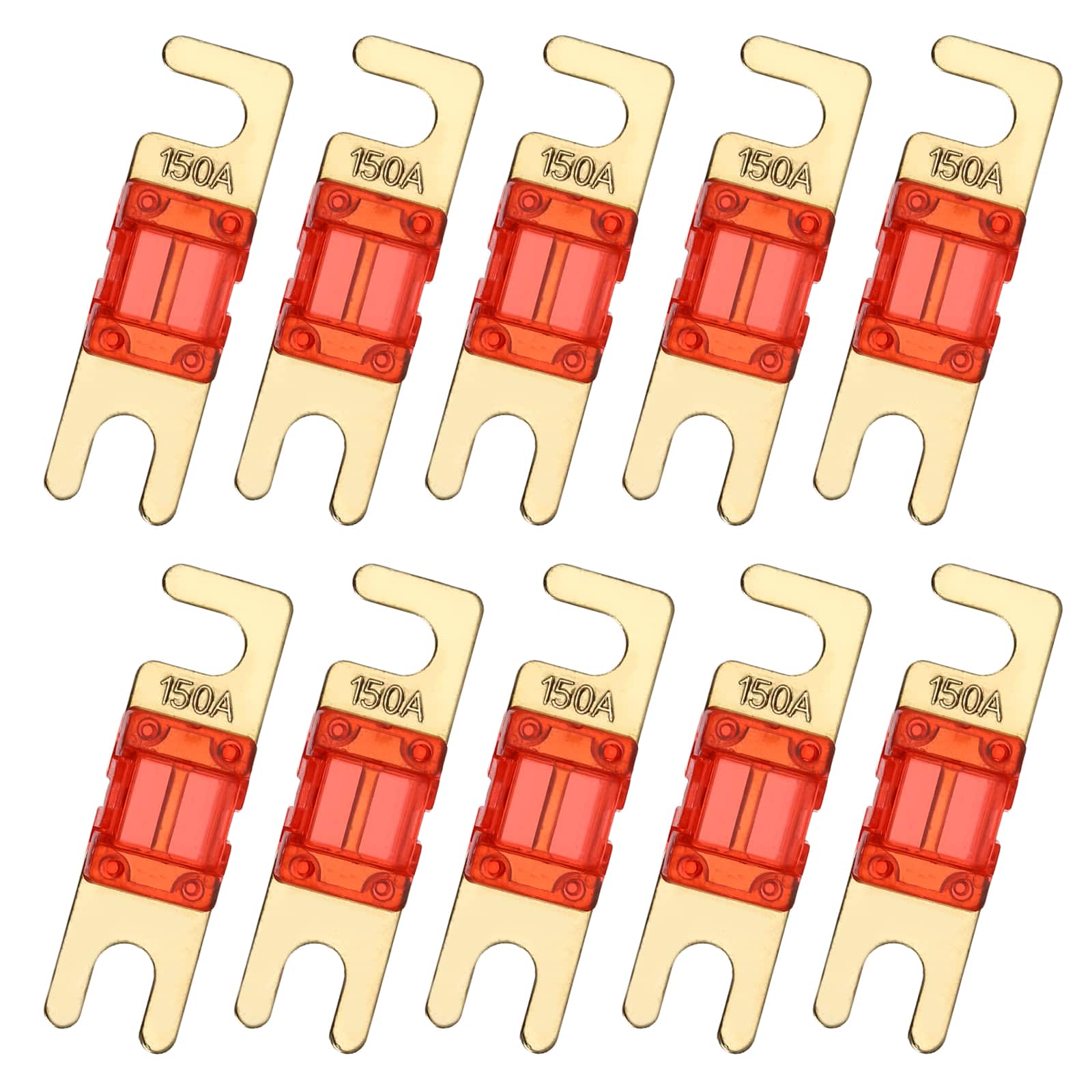 Unique Bargains - 10pcs 150A 125V Mini ANL Fuse Replacement, Electrical Protection Blade Fuse for Automotive Marine Audio Video System - Red price history on PriceWatchPro