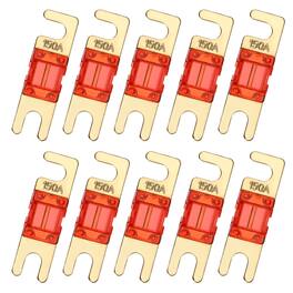 Unique Bargains - 10pcs 150A 125V Mini ANL Fuse Replacement, Electrical Protection Blade Fuse for Automotive Marine Audio Video System - Red