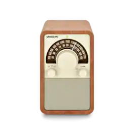 Sangean - AM/FM Tabletop Wooden Radio with Precision Analog Tuning - Walnut