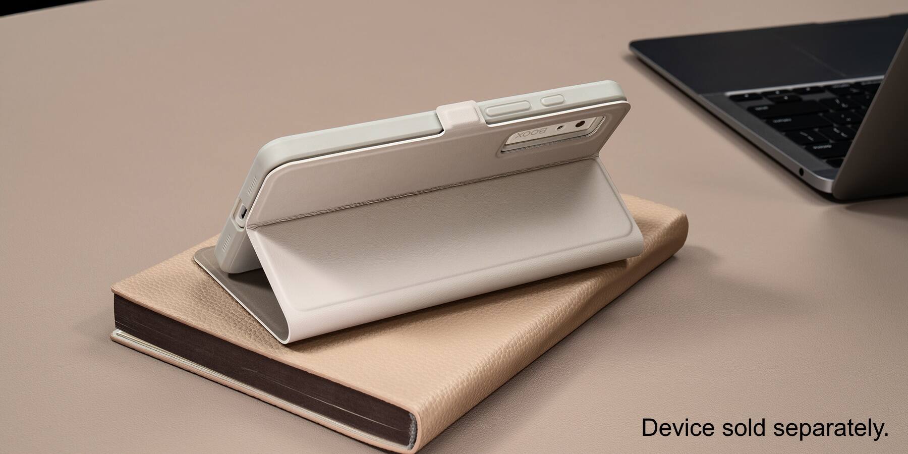 The text on the image reads "Device sold separately."