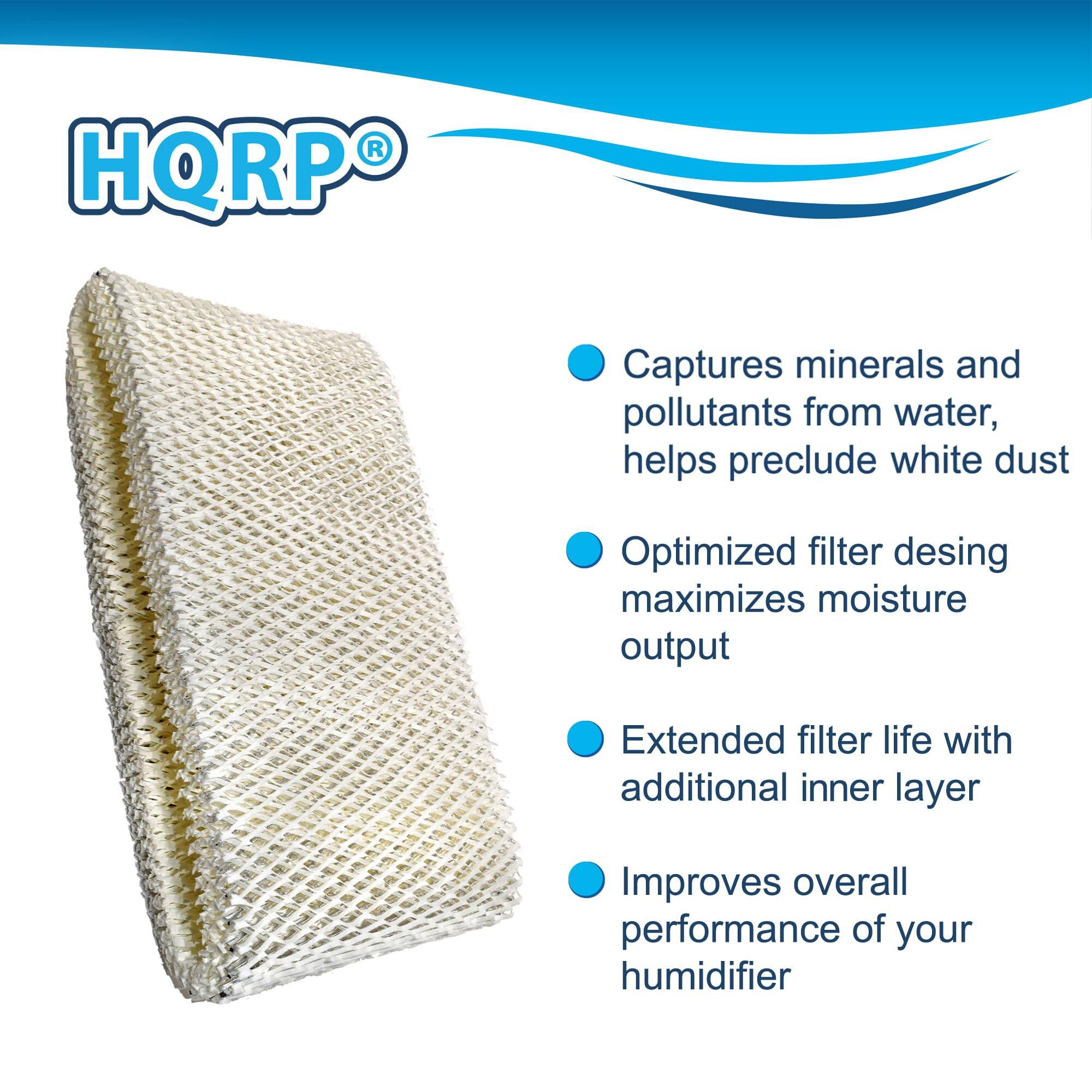 HQRP Captures minerals and pollutants from water, helps preclude white dust  
Optimized filter design maximizes moisture output  
Extended filter life with additional inner layer  
Improves overall performance of your humidifier