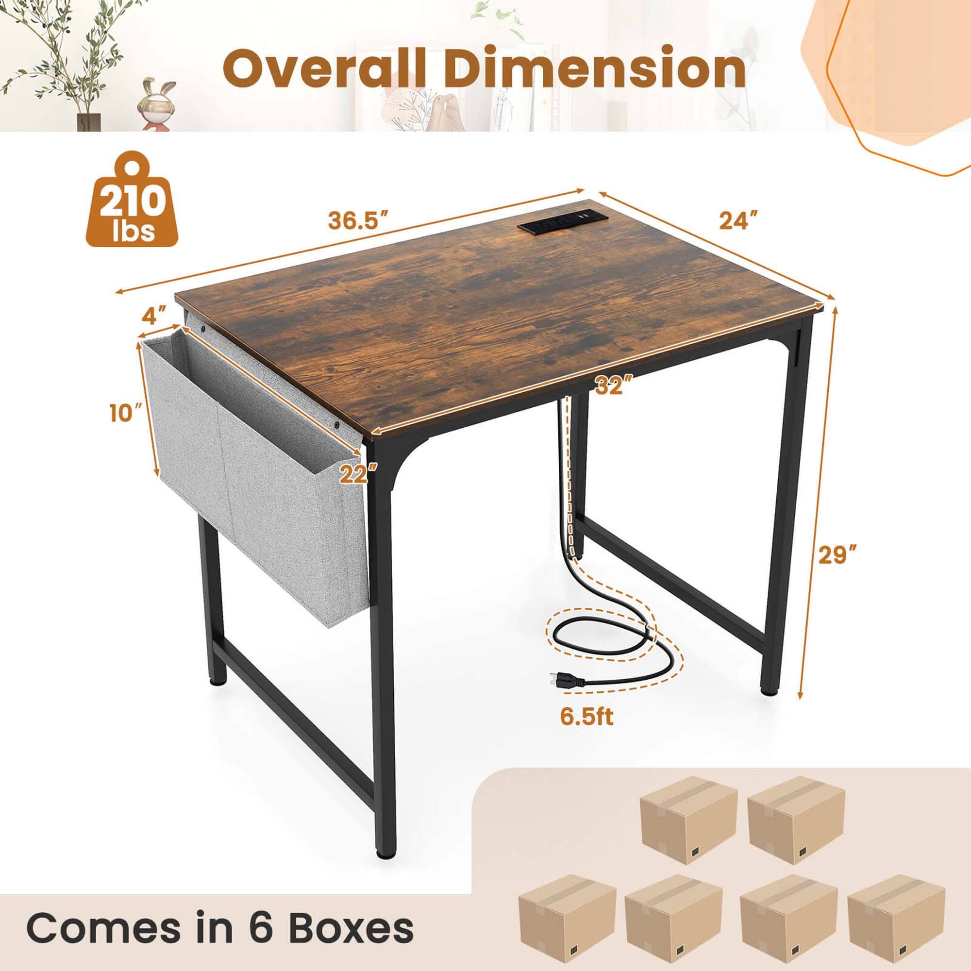 Overall Dimension

210 lbs

36.5" x 24" x 4" x 10" x 32" x 22" x 29" x 6.5ft

Comes in 6 Boxes