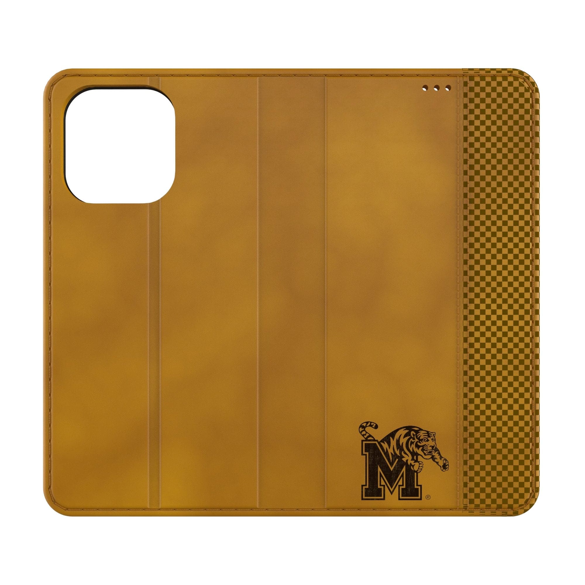 Keyscaper - NCAA - Memphis Tigers Burn Folio iPhone Case - 16 Plus - Brown