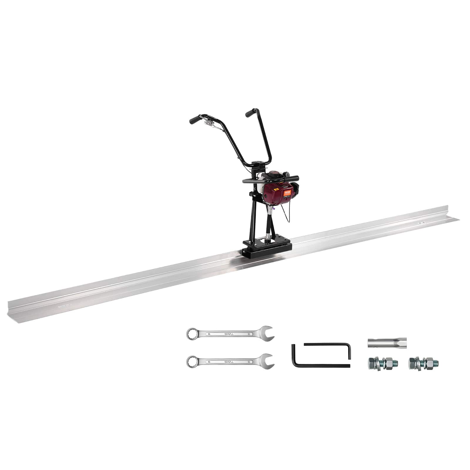 VEVOR - Concrete Power Screed, 4 ft Aluminum Board Straight Edge Bar Set, 4 Stroke Cement Finishing Vibrating Motor - Black;Silver price history on PriceWatchPro