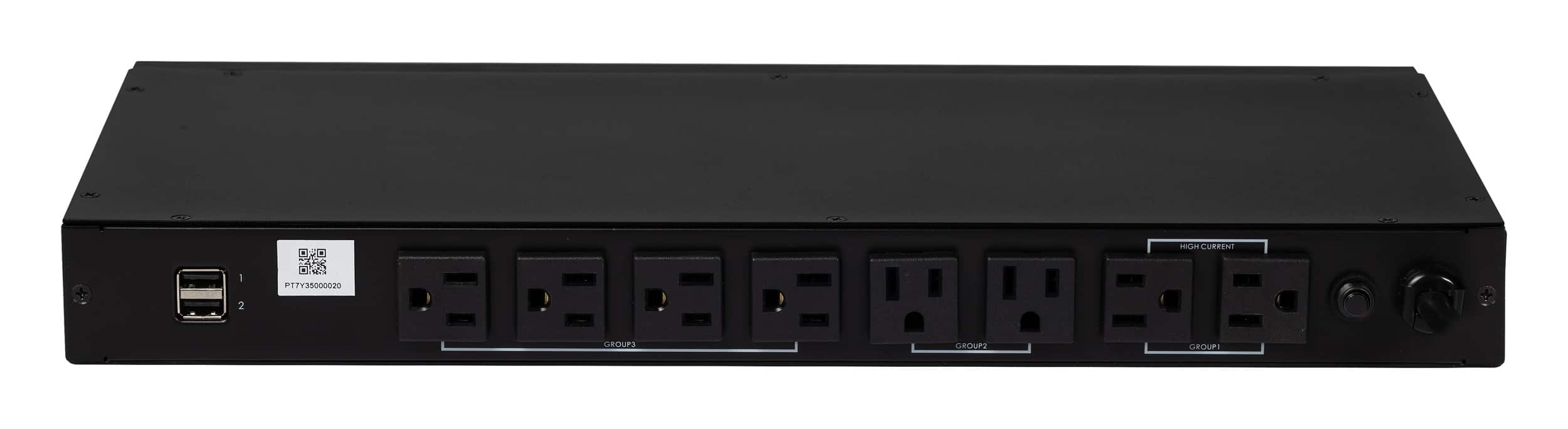 Alt View 12. ELAC ProteK - 9 Outlet/2 USB Component 3240 Joules Surge Protector/Power Conditioner - Black.