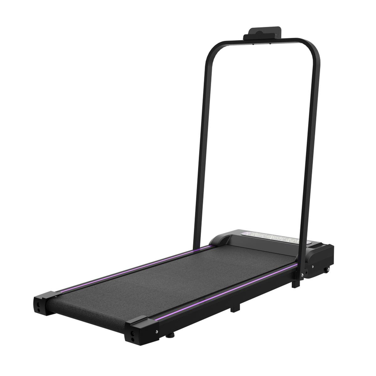 Alt View 6. HTUTWOO - Under Desk Treadmill Walking Pad - 2 in 1 Portable Treadmill with Handle Remote Control LED Display, Jogging Machine - Black.