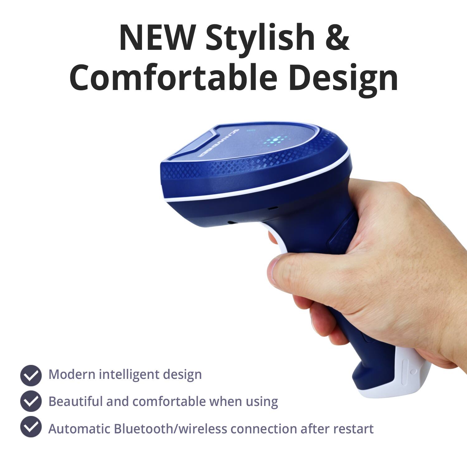 NEW Stylish & Comfortable Design

Modern intelligent design
Beautiful and comfortable when using
Automatic Bluetooth/wireless connection after restart