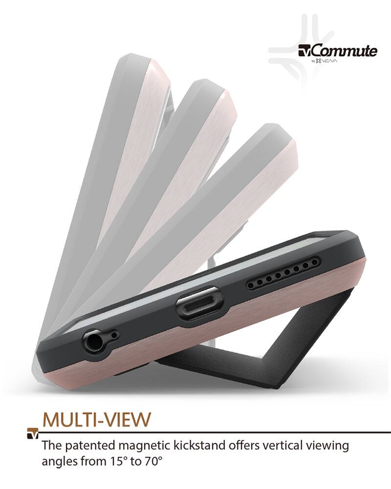 VV Commute by VENA MULTI-VIEW The patented magnetic kickstand offers vertical viewing angles from 15 to 70