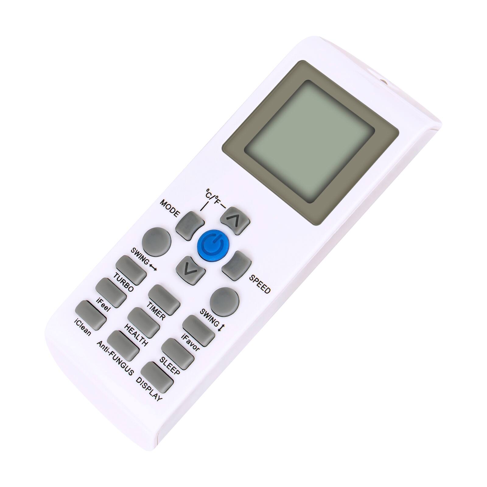 C/F - MODE - A SWING C < TURBO SPEED iFeel TIMER iClean SWING I HEALTH iFavor Anti-FUNGUS SLEEP DISPLAY