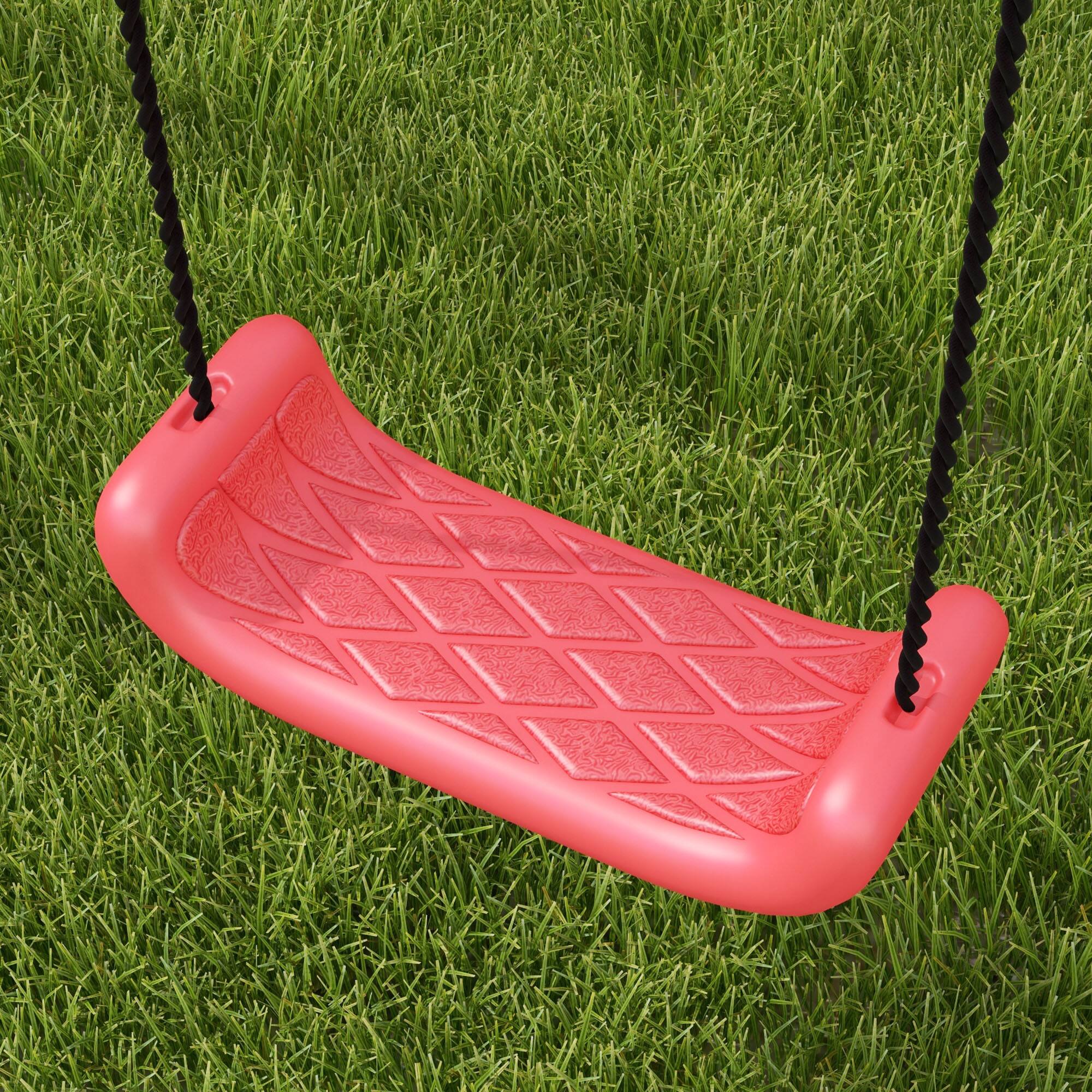 Alt View 5. Outsunny - 352 lbs Swing Set, Backyard, 3 in 1 Heavy-Duty A-Frame Stand, Outdoor Playset, Saucer Swing, Slide, Swing Seats.