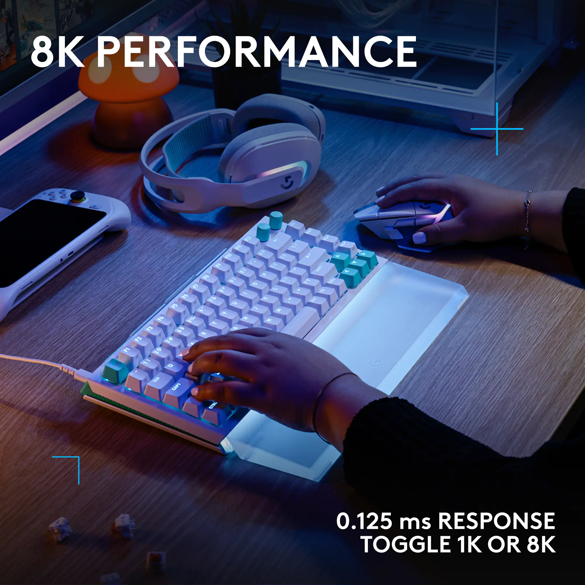 8K PERFORMANCE  
0.125 ms RESPONSE TOGGLE 1K OR 8K