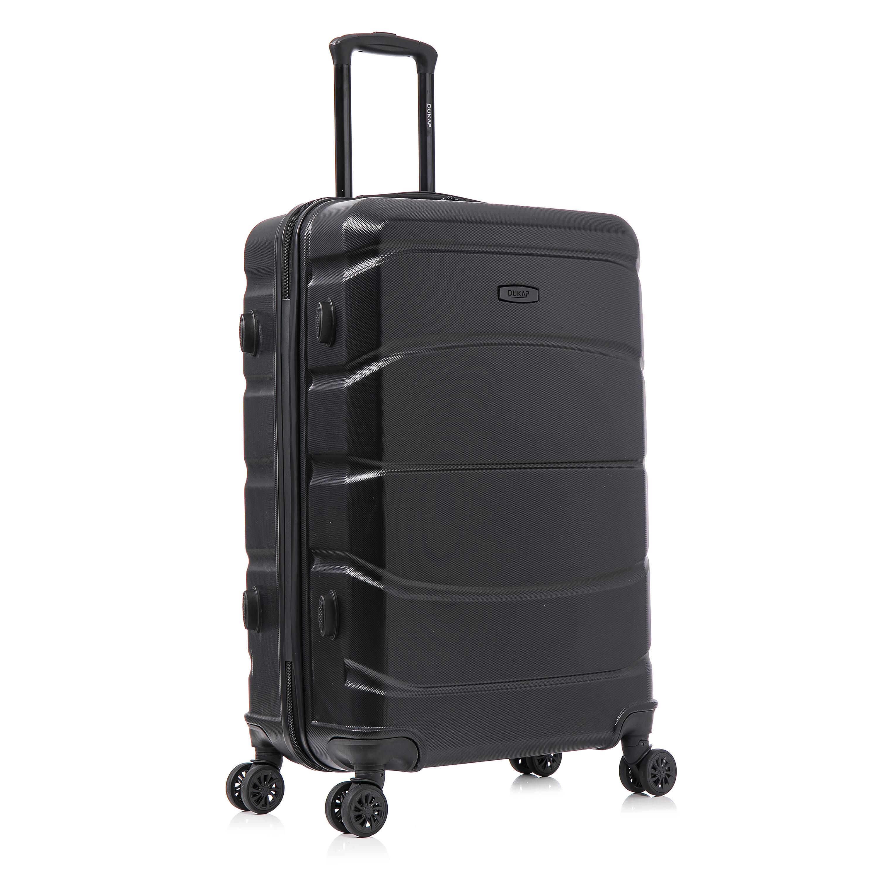 Alt View 3. DUKAP - Sense Lightweight Hardside Spinner Luggage 28" - BLACK.
