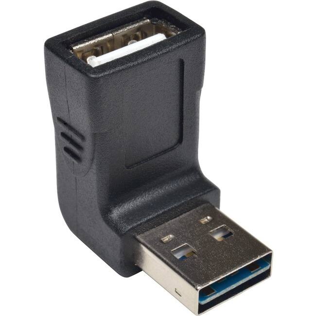Front. Tripp Lite - Eaton Tripp Lite Series Universal Reversible USB 2.0 Adapter (Reversible A to Up Angle A M/F) - (Reversible A to Up - Black.