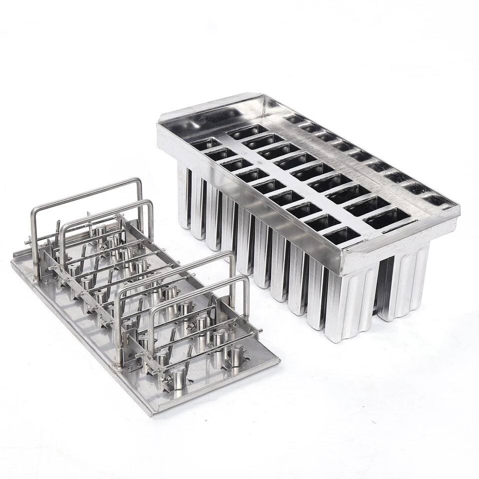 Alt View 2. Home Collection - 20PCS Stainless Steel Ice Cream Popsicle Mold Commercial Ice Lolly Maker Stick Holder - Silver.