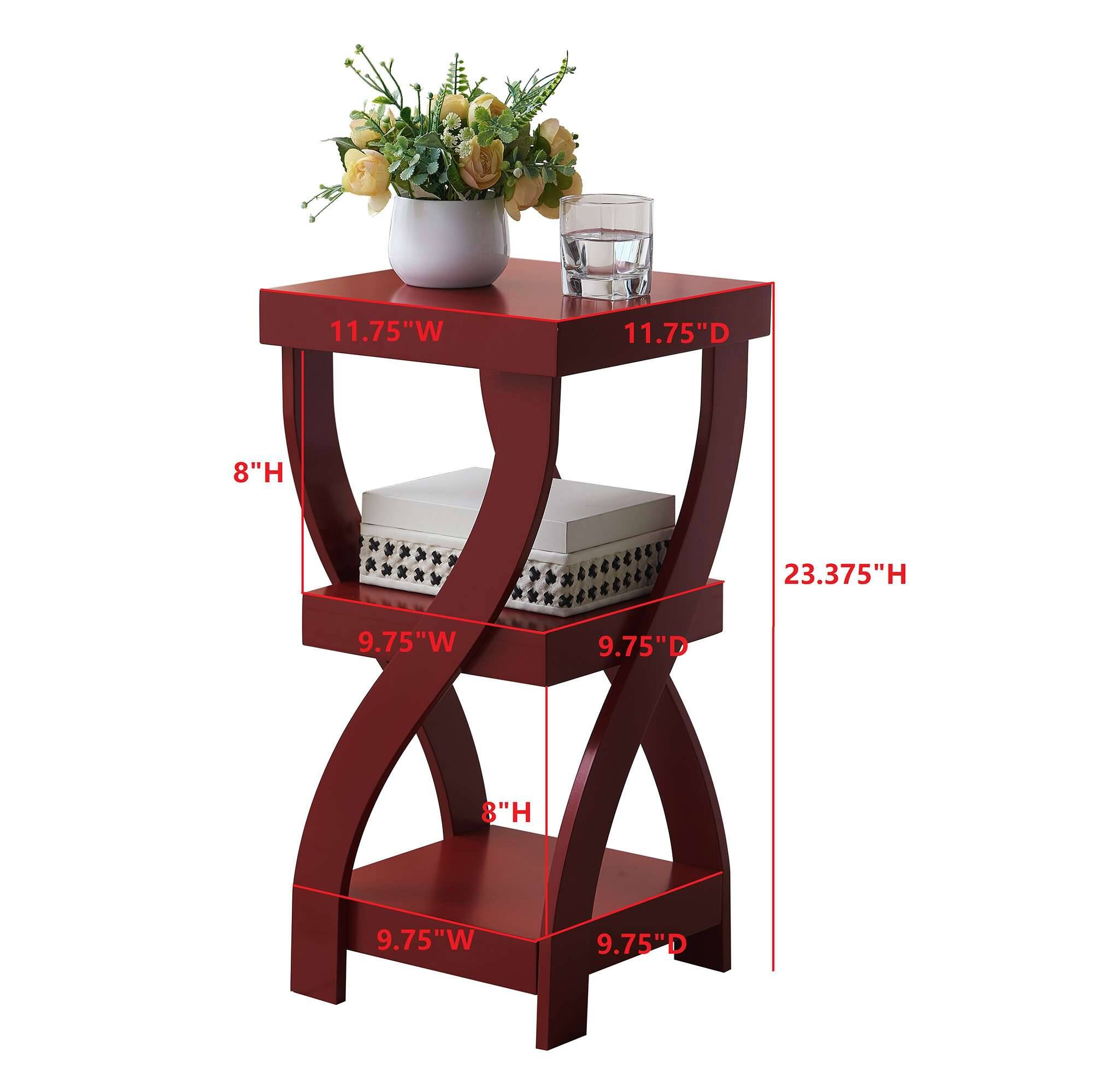 Kings Brand Furniture 3 Tier End Table Square End Table Table for ...