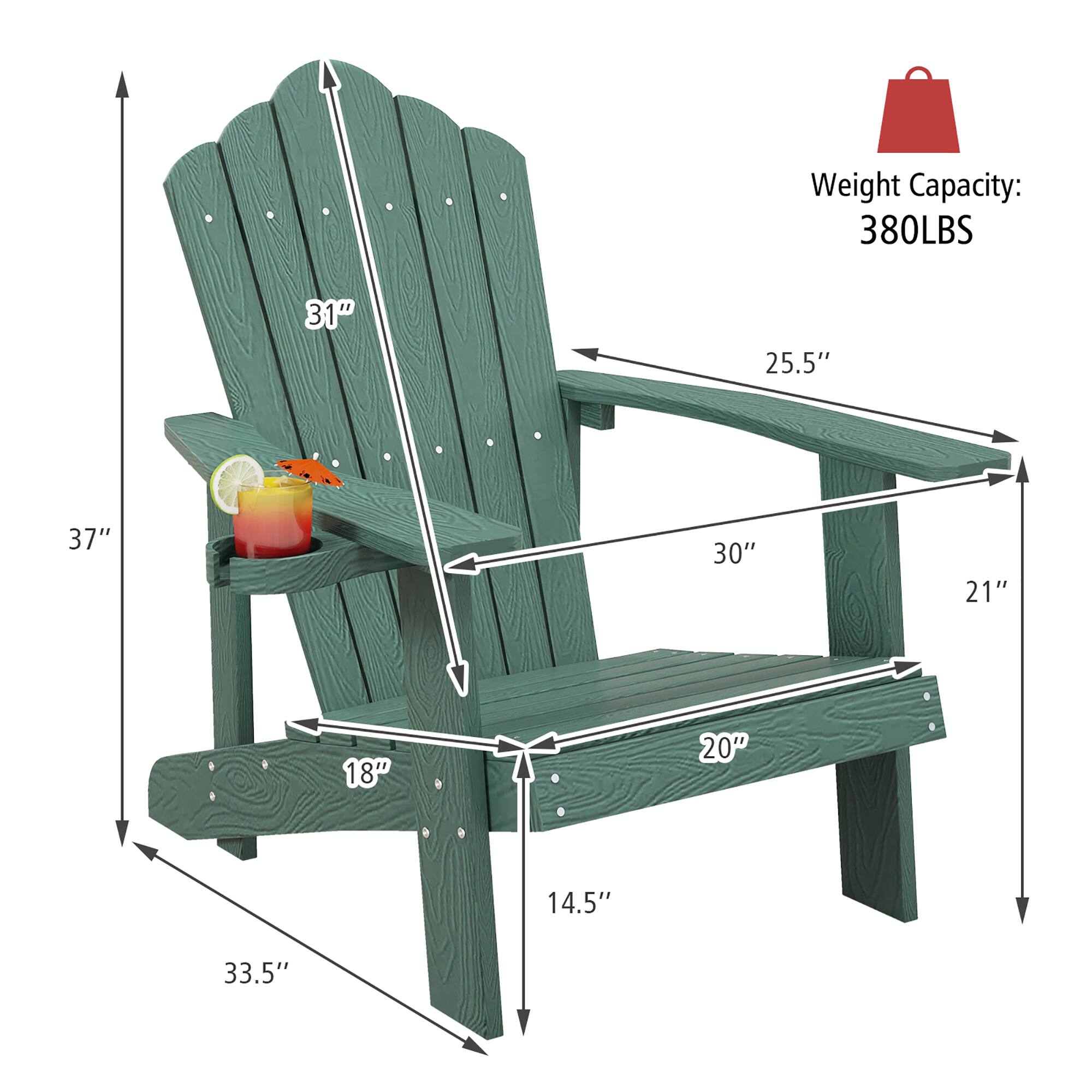Weight Capacity: 380LBS

Dimensions:
- Height: 37"
- Seat width: 20"
- Seat depth: 30"
- Back height: 31"
- Armrest width: 25.5"
- Leg width: 18"
- Leg depth: 14.5"
- Overall width: 33.5"