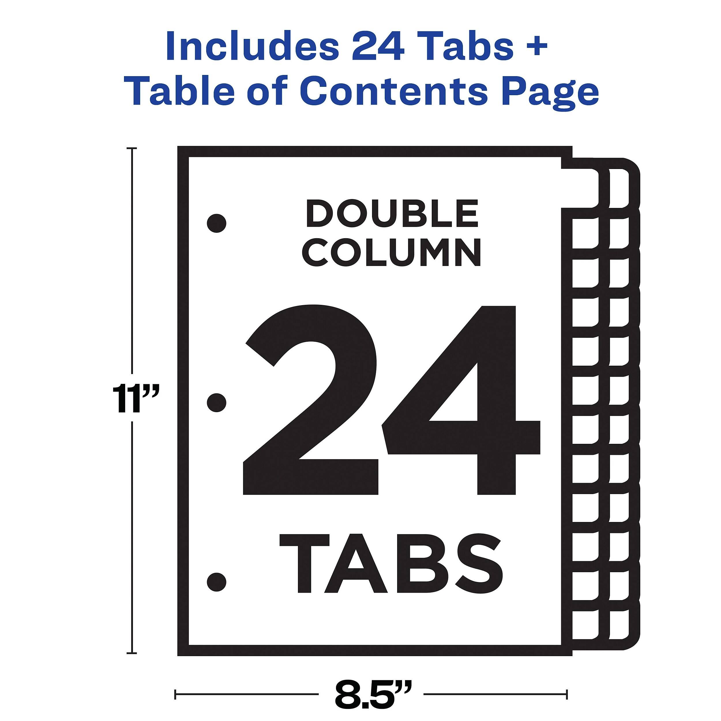 Avery Ready Index Table of Contents Pre Printed Numeric Paper Dividers ...