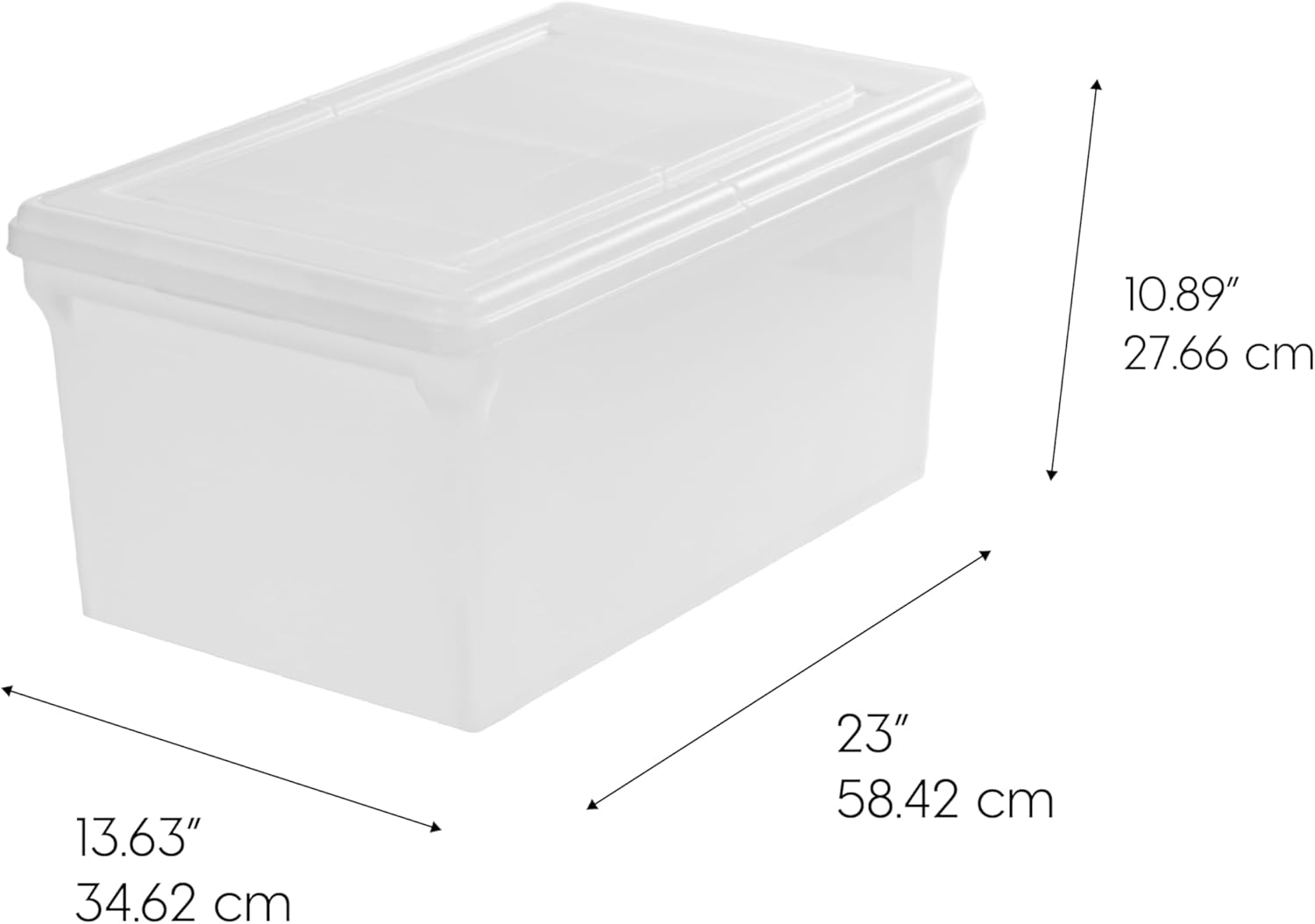 10.89" 27.66 cm  
13.63" 34.62 cm  
23" 58.42 cm