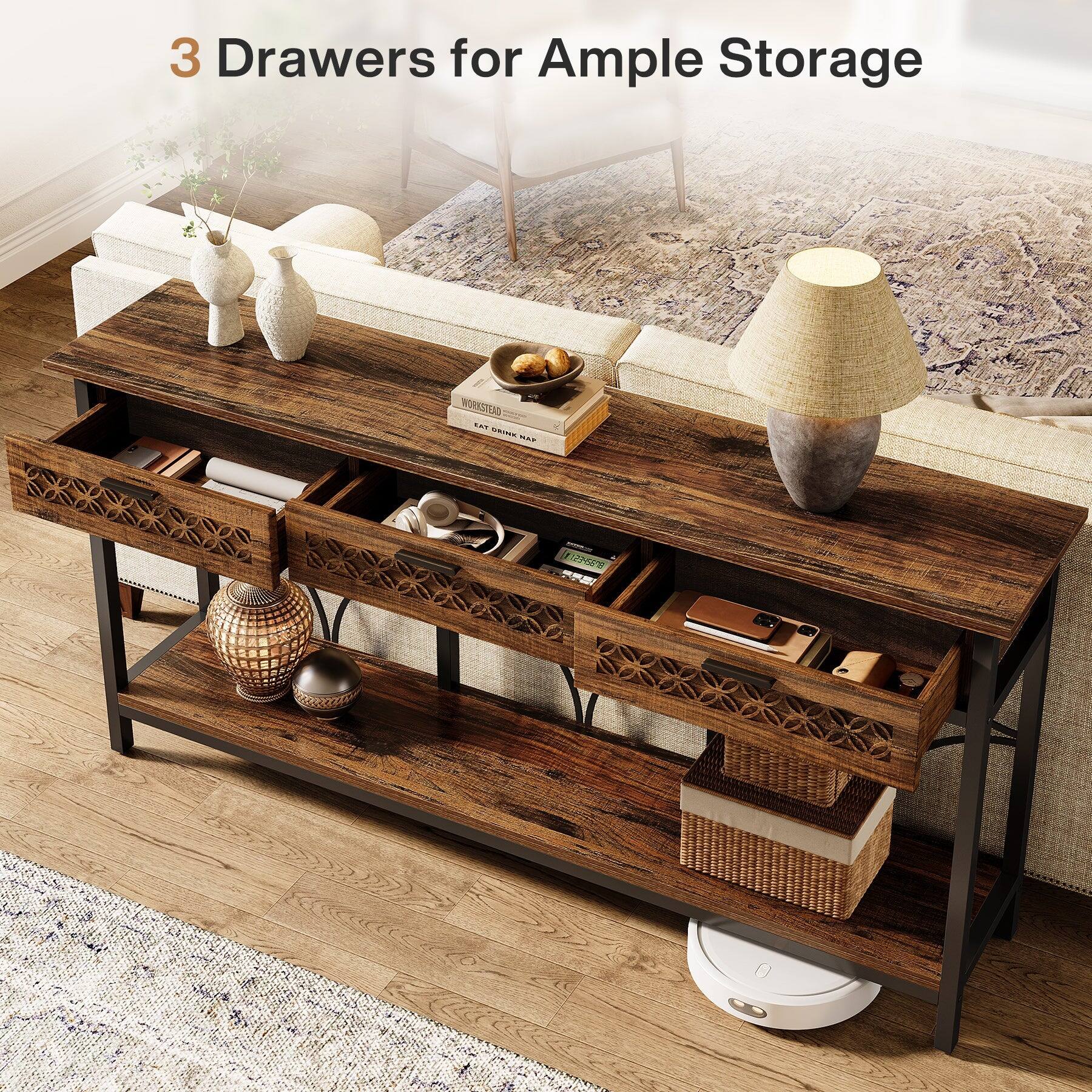 3 Drawers for Ample Storage