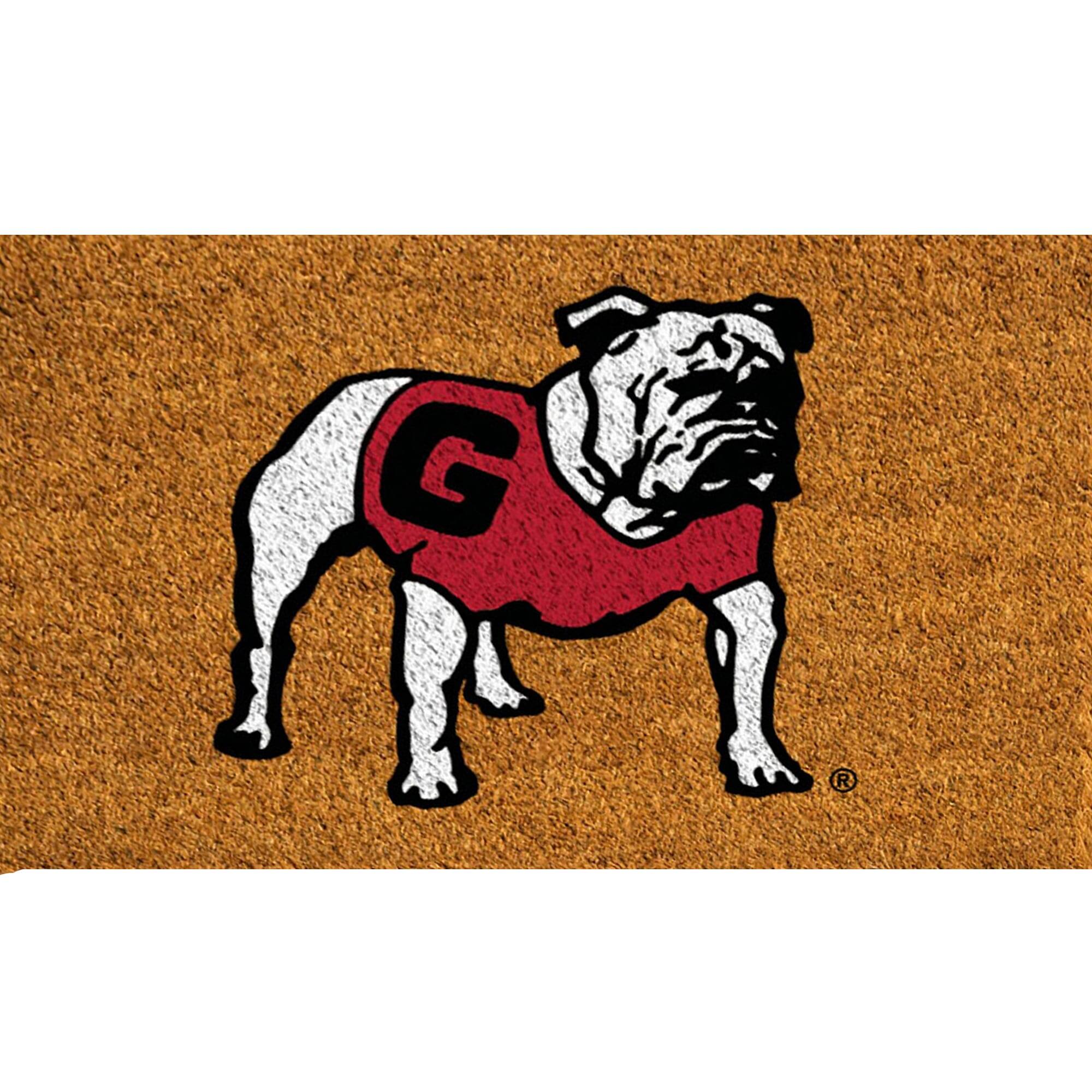 Front. Evergreen Enterprises - Georgia Bulldogs 28" x 16" Team Logo Outdoor Coir Mat - Multicolor.