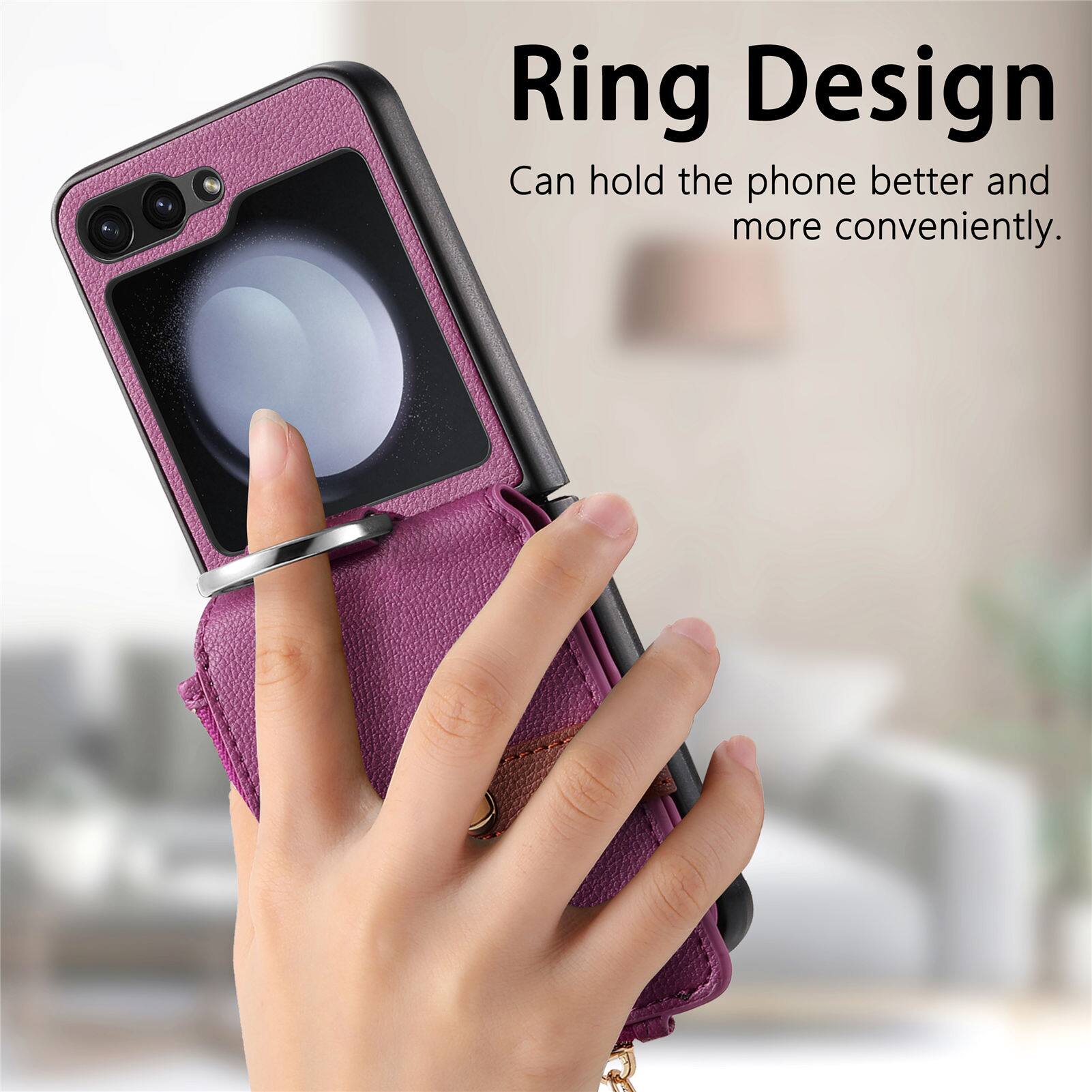 Ring Design  
Can hold the phone better and more conveniently.