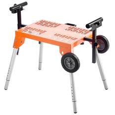 Front. VEVOR - Miter Saw Stand with Tabletop and Wheels, 330lbs Load Capacity Steel Collapsible Rolling Stand for Miter Saw - Silver;Black;Orange.