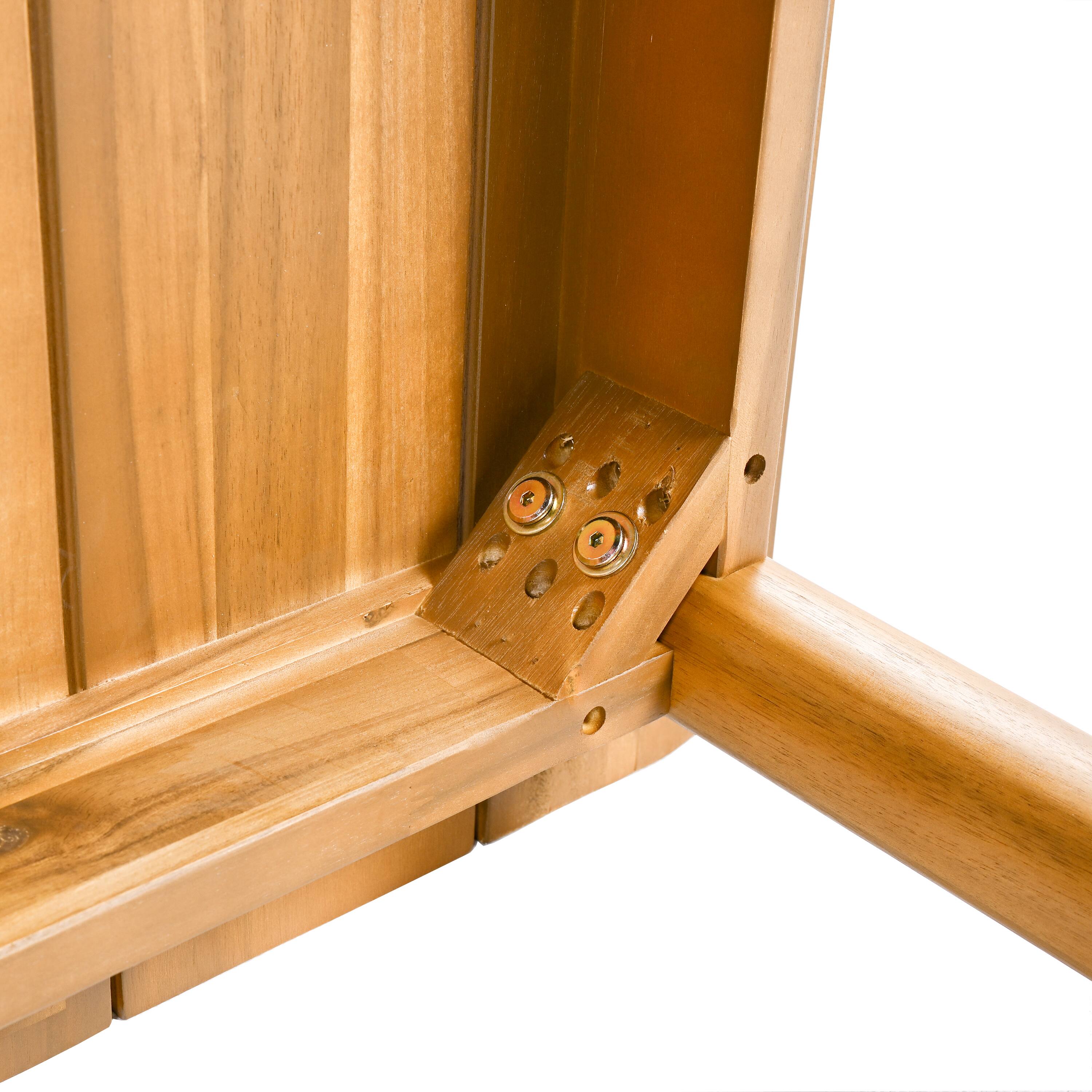 Alt View 4. Mondawe - 67" Acacia Wood Outdoor Dining Table - Teak.