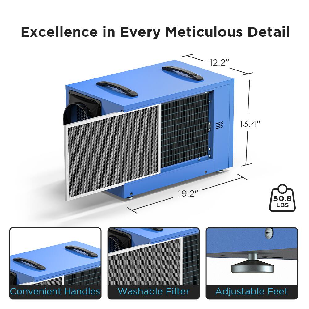 Excellence in Every Meticulous Detail

12.2"  
13.4"  
19.2"  
50.8 LBS  

Convenient Handles  
Washable Filter  
Adjustable Feet