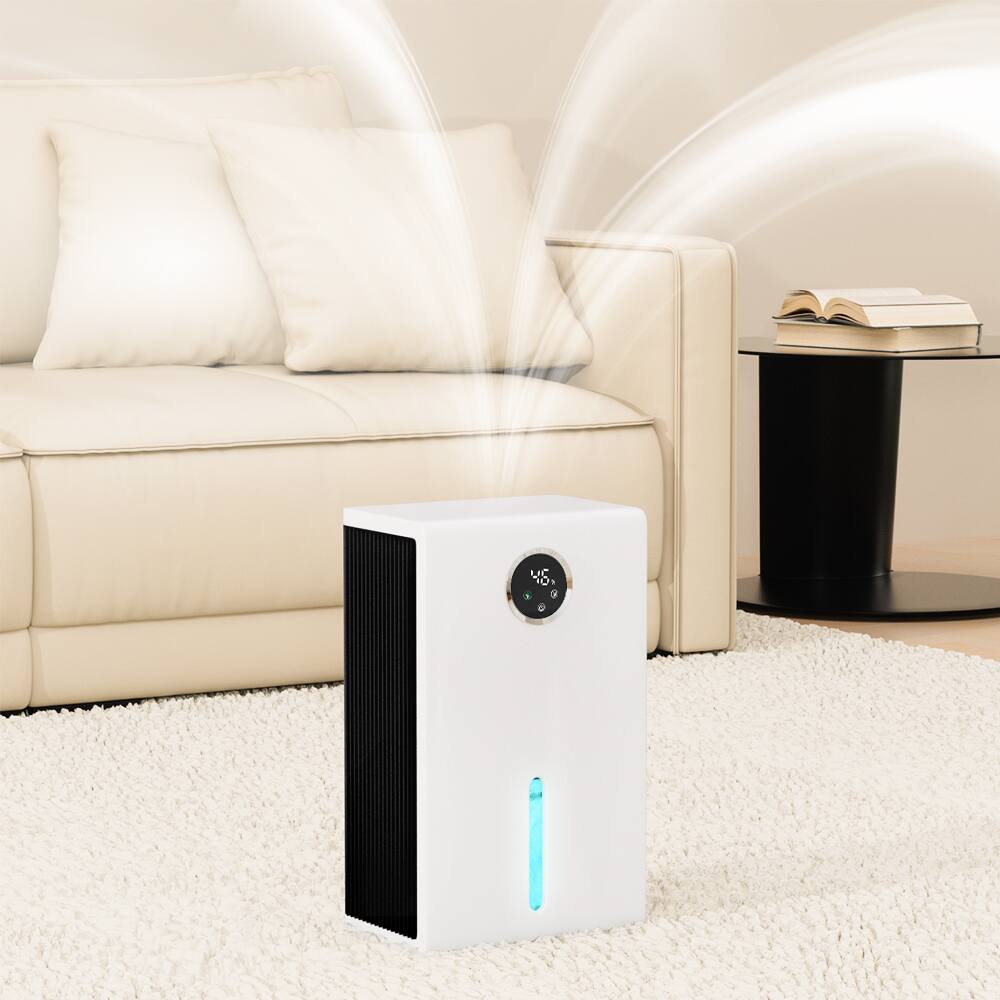Alt View 6. Topteng - 1000 Sq.Ft Dehumidifier with Negative Ion Purification - Ultra Quiet 30dB,7 Color LED for Home/Bedroom/Basement - White.